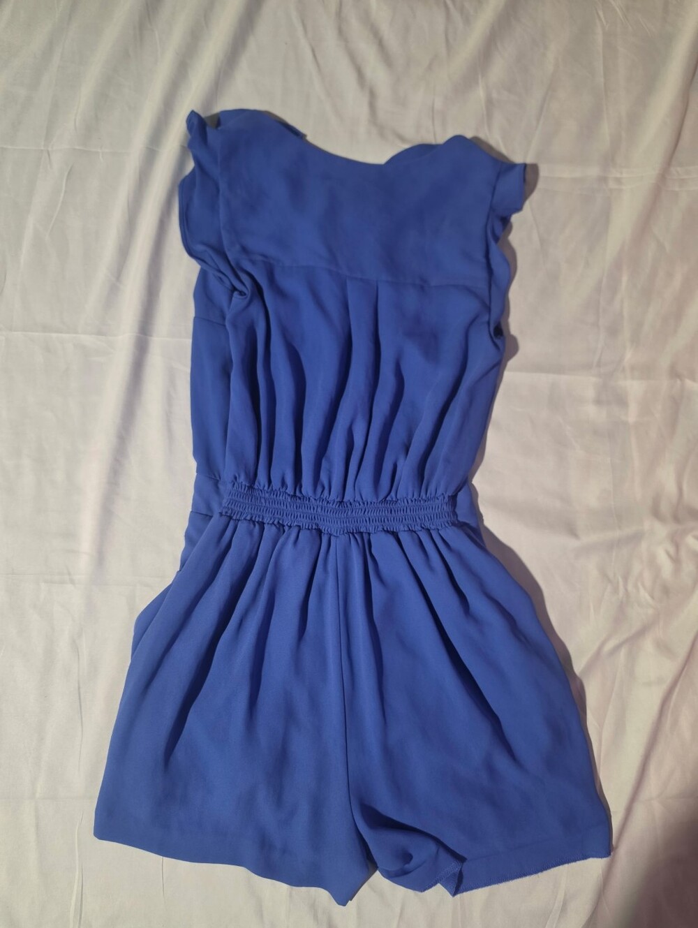 Express Royal Blue Ruffle Romper - Picture 5 of 5